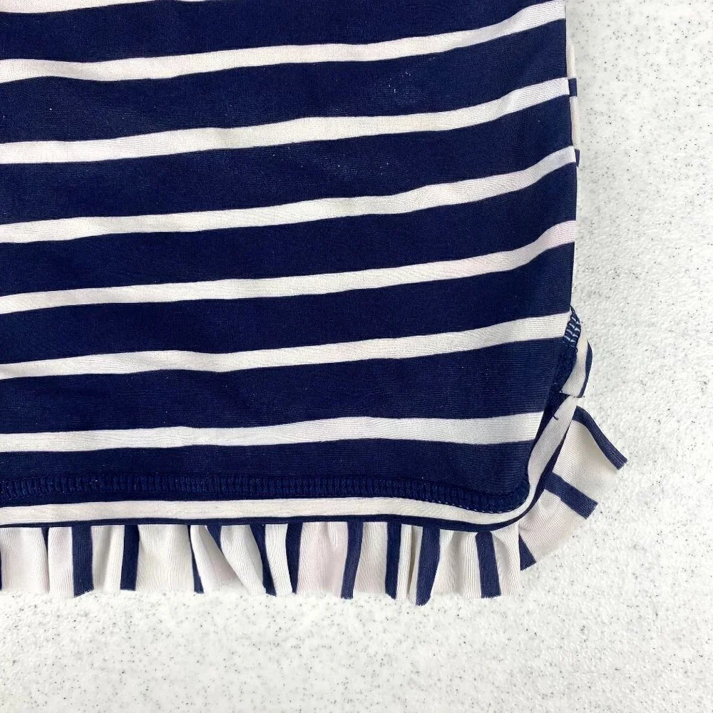Hanna Andersson Stripe Rash Guard Navy Long Sleeve 4